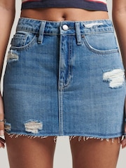 Superdry Vintage Denim-Minirock, Blau - Bild 1 von 6