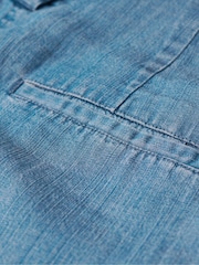 Superdry Blue Vintage Paperbag Shorts - Image 6 of 7