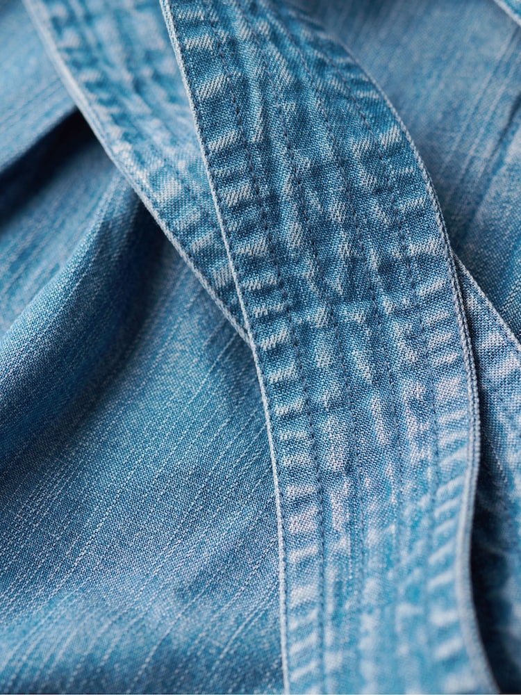 Superdry Blue Vintage Paperbag Shorts - Image 7 of 7
