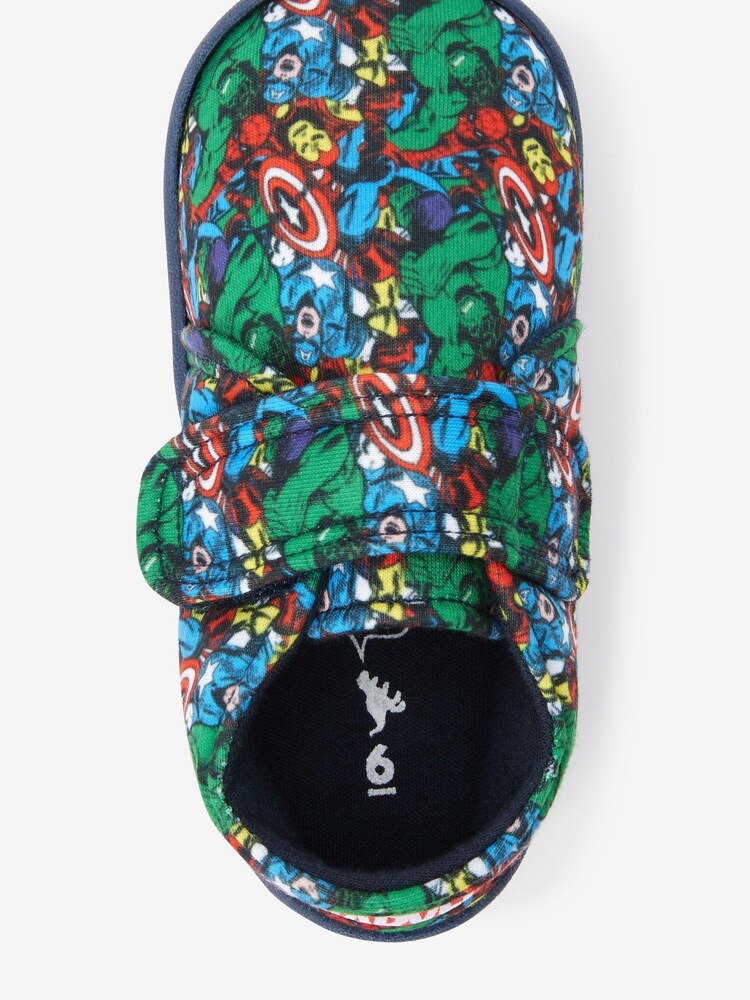 Marvel Avengers Grey Touch Fastening Cupsole Slippers - Image 3 of 4