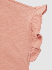 Reiss Multi Saskia 4-9 yrs Two Pack Ruffle Sleeve Cropped T-Shirts - Image 10 of 11