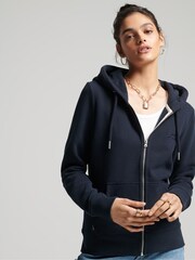 modra - Superdry s kapuco, zadrgo in izvezenim vintage logotipom  - Slika 3 iz 12