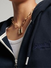 modra - Superdry s kapuco, zadrgo in izvezenim vintage logotipom  - Slika 7 iz 12