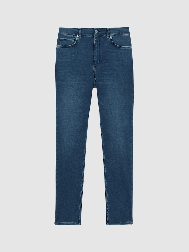 Reiss Indigo Ardana Slim Fit Jersey Jeans - Image 2 of 4