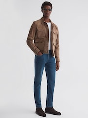 Reiss Indigo Ardana Slim Fit Jersey Jeans - Image 4 of 4