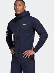 adidas Blue Terrex Skyclimb Gore Soft Shell Ski Touring Jacket - Image 1 of 7