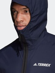 adidas Blue Terrex Skyclimb Gore Soft Shell Ski Touring Jacket - Image 4 of 7