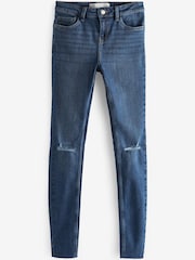Dark Blue Ripped Skinny Jeans - Image 4 of 4