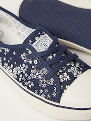 FatFace Ballet Floral Print Blue Trainers - Image 5 of 6