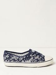 FatFace Ballet Floral Print Blue Trainers - Image 6 of 6