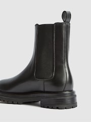 Reiss Black Thea Boots Leather Chelsea Boots - Image 6 of 7