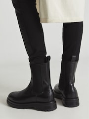 Reiss Black Thea Boots Leather Chelsea Boots - Image 7 of 7