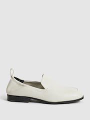 Reiss Off White Ainsley Leather Loafers - Image 1 of 7