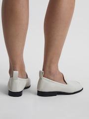 Reiss Off White Ainsley Leather Loafers - Image 3 of 7