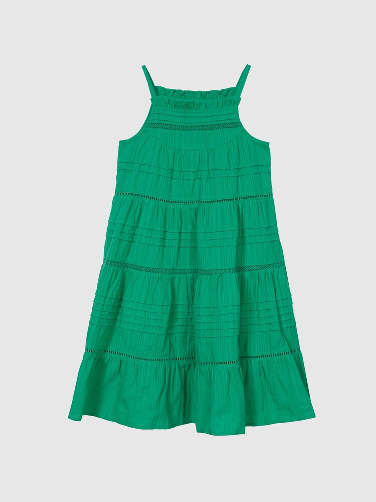 Reiss Green Iris Jr Textured Midi Dress - Image 2 of 5