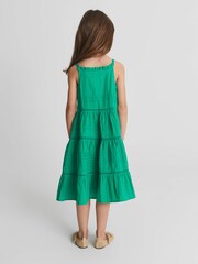 Reiss Green Iris Jr Textured Midi Dress - Image 4 of 5