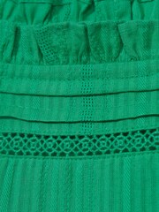 Reiss Green Iris Jr Textured Midi Dress - Image 5 of 5