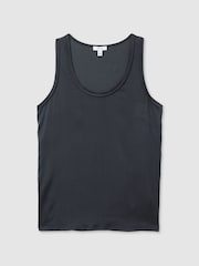 Reiss Navy Riley Silk Front Vest - Image 2 of 6