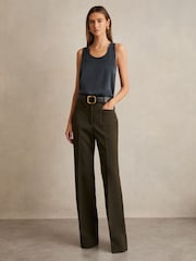 Reiss Navy Riley Silk Front Vest - Image 3 of 6