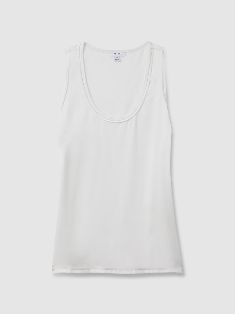 Reiss White Riley Silk Front Vest - Image 2 of 5