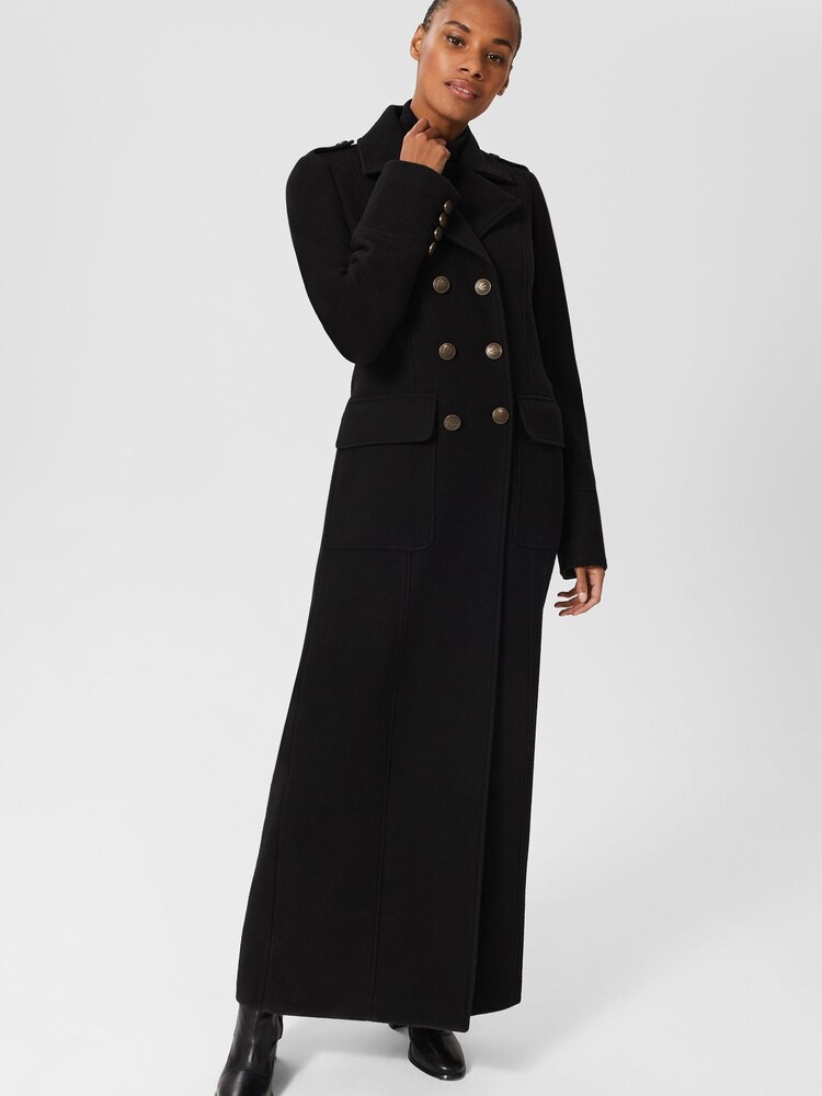 Hobbs Black Nell Coat - Image 1 of 4 Hobbs Black Nell Coat - Image 1 of 4