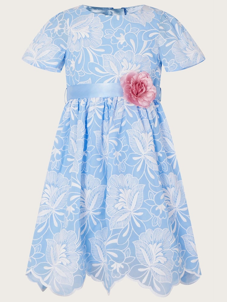 Monsoon Blue Mallory Embroidered Dress - Image 1 of 3