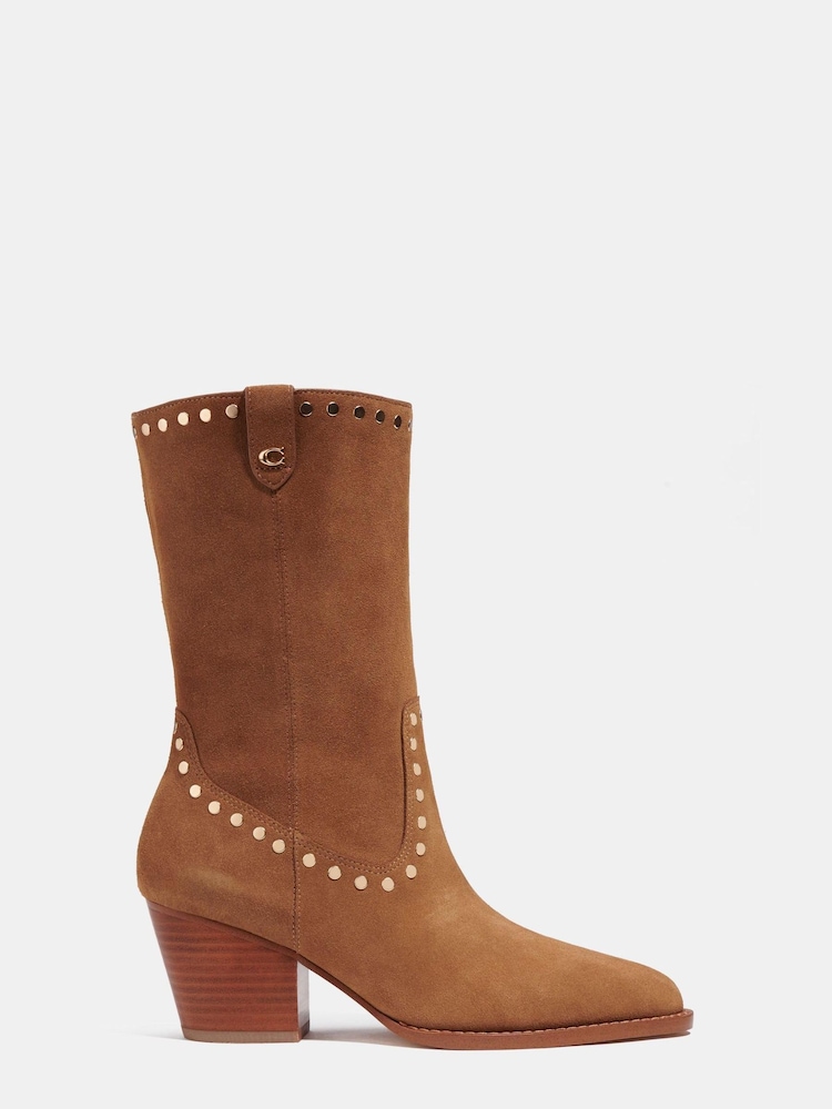 COACH Brown Pheobe Suede Boots - Image 1 of 1