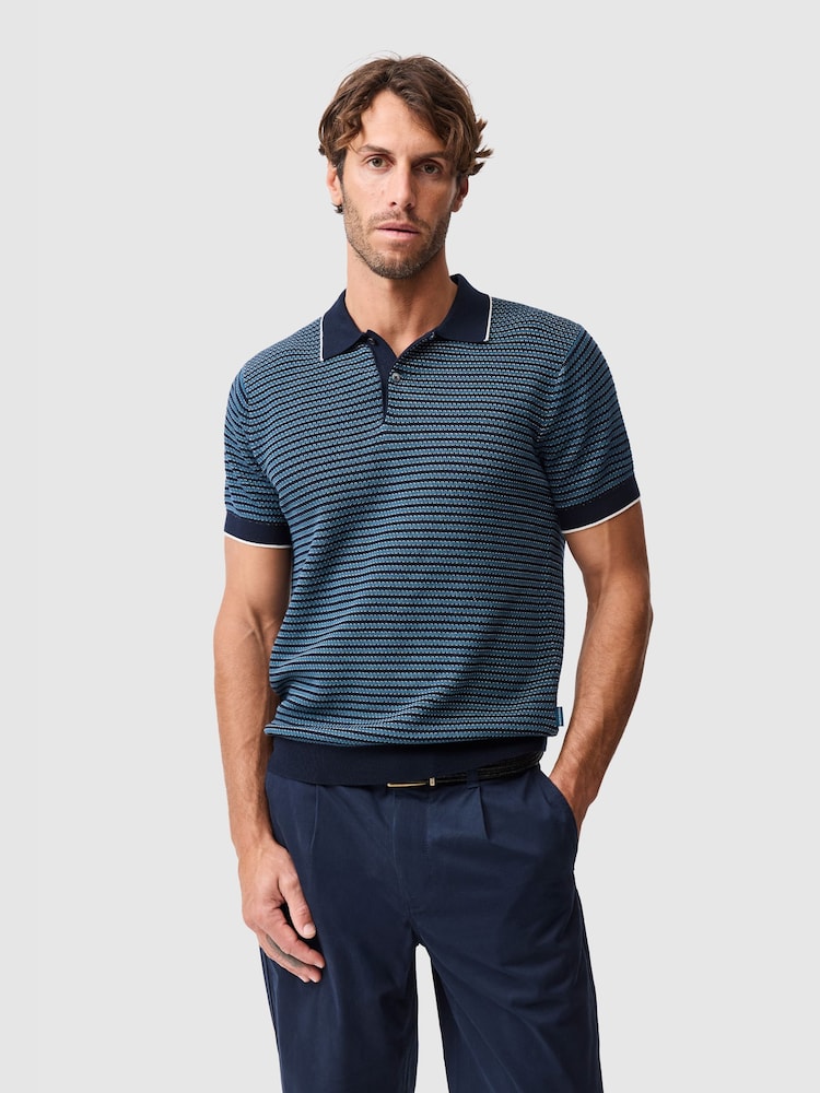 Rodd & Gunn Blue Oyster Island Knit Polo Shirt - Image 1 of 5 Rodd & Gunn Blue Oyster Island Knit Polo Shirt - Image 1 of 5