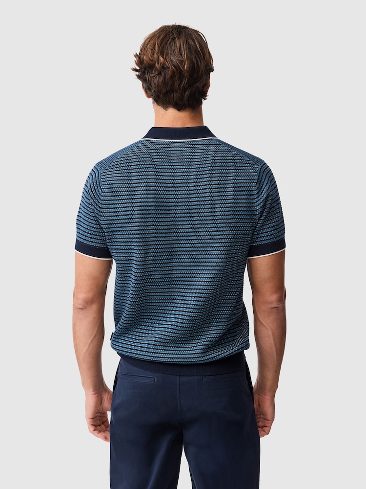 Rodd & Gunn Blue Oyster Island Knit Polo Shirt - Image 2 of 5 Rodd & Gunn Blue Oyster Island Knit Polo Shirt - Image 2 of 5