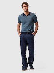 Rodd & Gunn Blue Oyster Island Knit Polo Shirt - Image 3 of 5