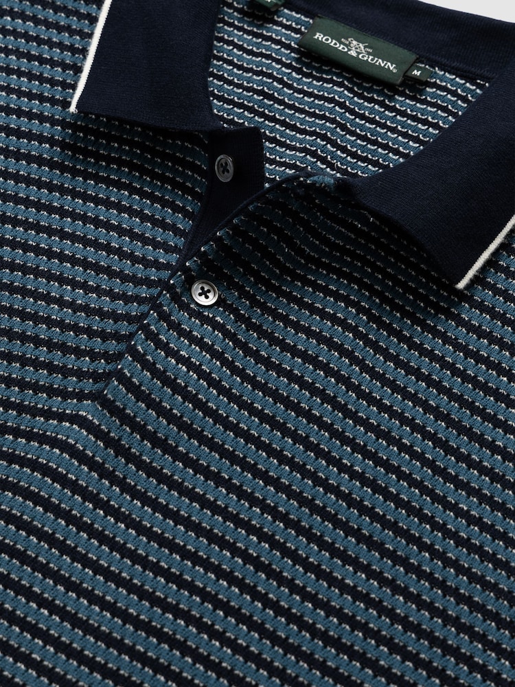 Rodd & Gunn Blue Oyster Island Knit Polo Shirt - Image 5 of 5 Rodd & Gunn Blue Oyster Island Knit Polo Shirt - Image 5 of 5