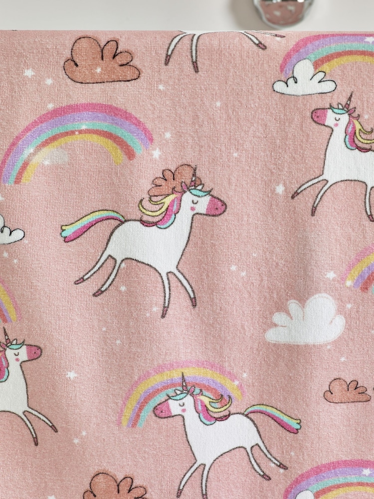 Pink Unicorn Childrens Towel 100% Cotton - Image 2 of 2