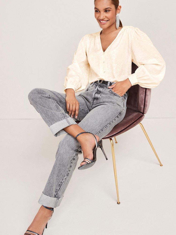 Grey Boyfriend Fit Jeans - Image 1 of 11