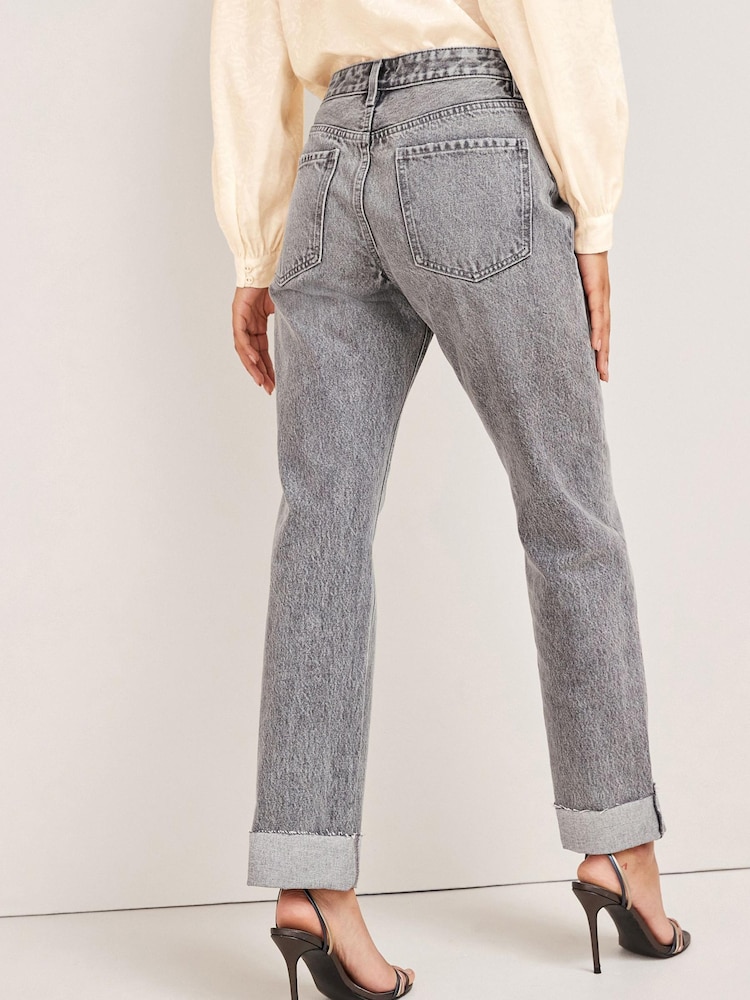 Grey Boyfriend Fit Jeans - Image 2 of 11