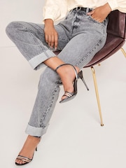 Grey Boyfriend Fit Jeans - Image 3 of 11