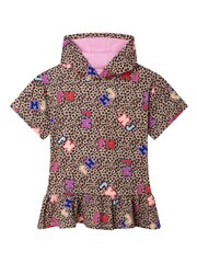 Marc Jacobs Leopard Print Hooded Frill Dress - Image 2 of 4
