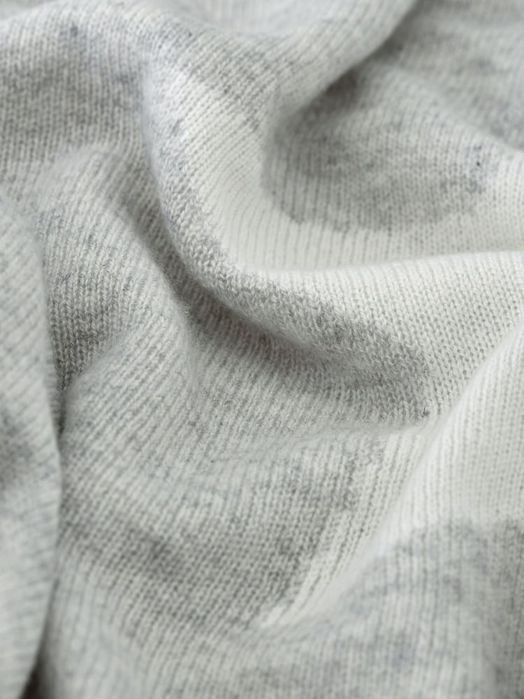 The White Company Baby Grey Star Luxury Cashmere Blanket - Image 4 of 4
