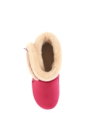 Pavers Burhundy Pavers Black Wide Fit Slipper Boots - Image 5 of 5