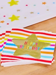 Party Pieces Natural Pack of 32 Shooting Star Party Napkins - Image 1 of 2