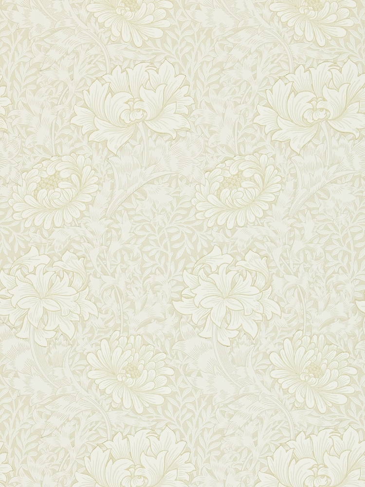 Morris & Co. Cream Chrysanthemum 10.05M Wallpaper - Image 1 of 1