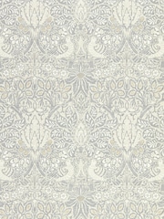 Morris & Co. Grey Pure Dove Rose 10.05M Wallpaper - Image 1 of 1