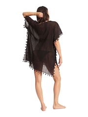 Seafolly Amnesia Tassel Trim 100% Cotton Kaftan - Image 2 of 4
