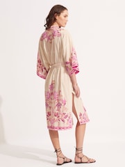 Seafolly Pink Parfait Silk Road Kimono - Image 2 of 4