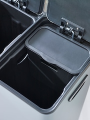 Charcoal Grey 60L 3 Compartment Recycling Soft Close Pedal Bin - Image 5 of 8
