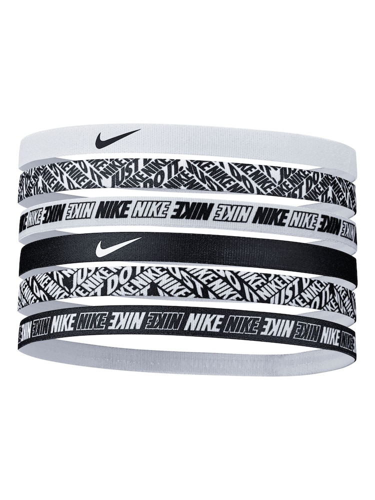 Nike White Printed Headbands 6Pk - Image 1 of 3