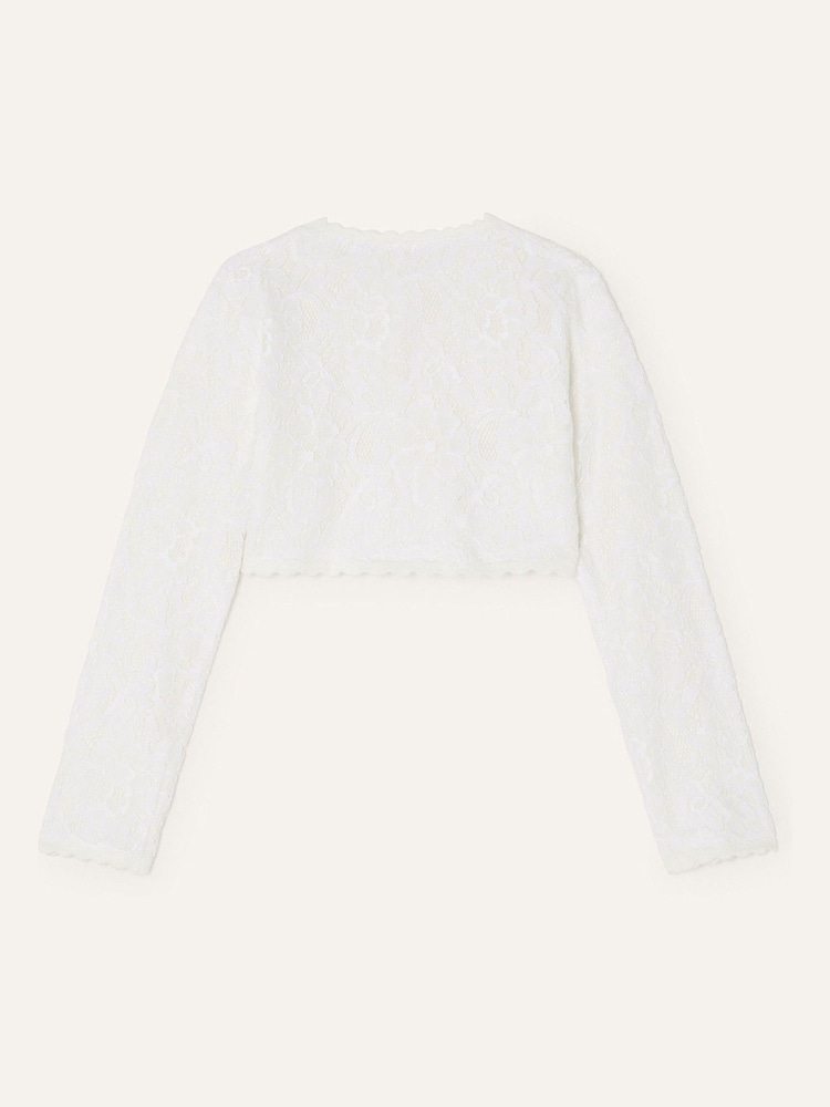 Monsoon Natural Lace 100% Cotton Cardigan - Image 2 of 3