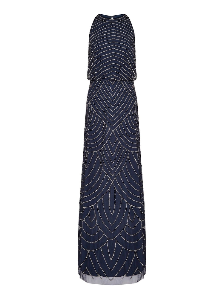 Adrianna Papell Beaded Halter Gown - Image 6 of 6