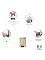 Brabantia Metallic Gold NewIcon Pedal Bin 3L - Image 6 of 6