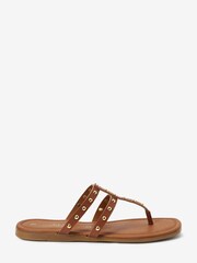 Rjava - Gladiatorski natikači z zakovicami Forever Comfort® - Slika 3 iz 6