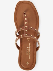 Rjava - Gladiatorski natikači z zakovicami Forever Comfort® - Slika 5 iz 6